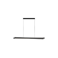 WOMO Black Fluted Glass Linear Pendant Light-WM2310