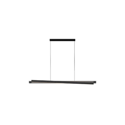 WOMO Black Fluted Glass Linear Pendant Light-WM2310