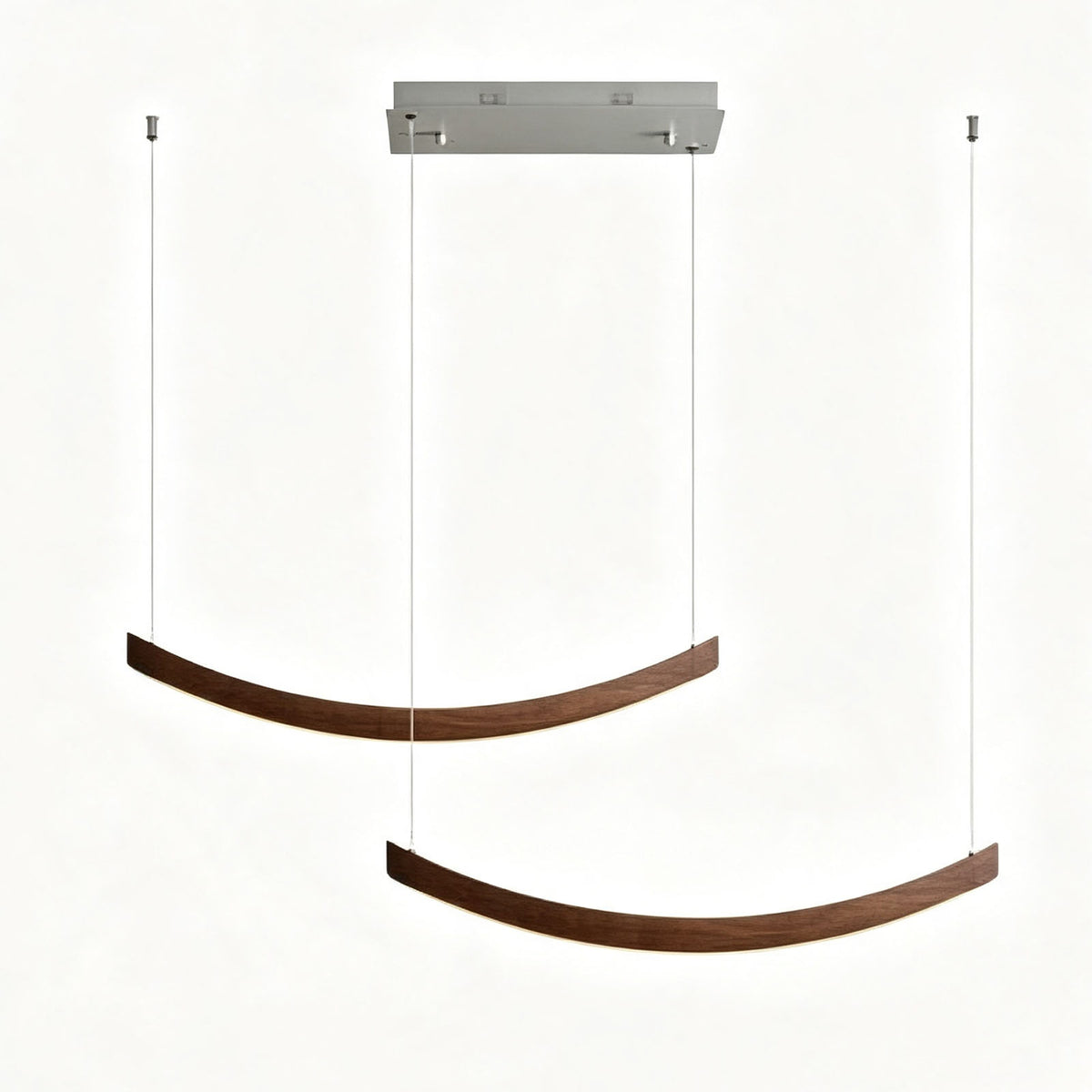 WOMO Scandi Curved Wooden Pendant Light-WM3245