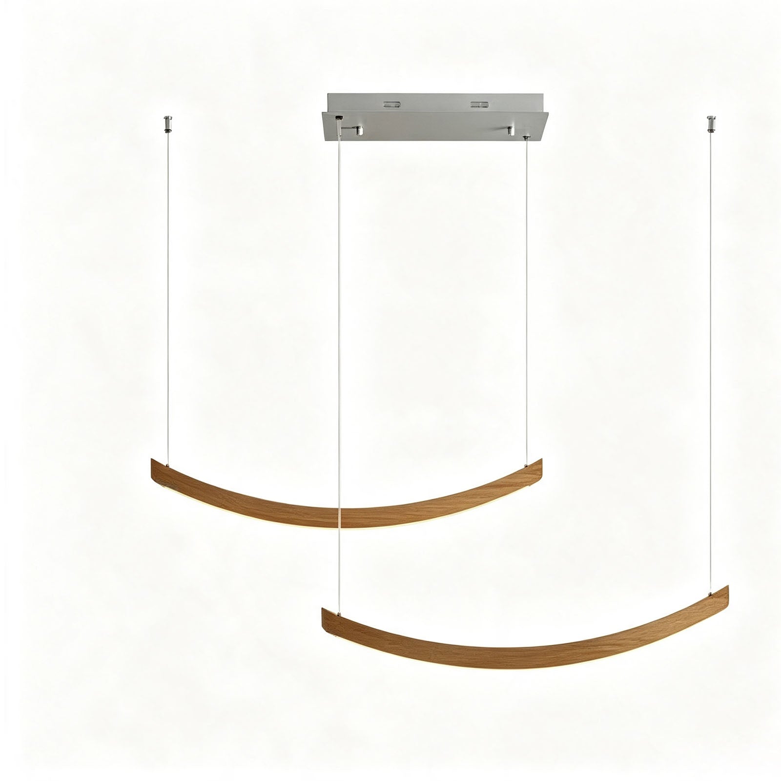 WOMO Scandi Curved Wooden Pendant Light-WM3245