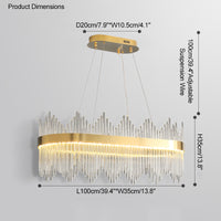 WOMO Glass Rods Round Chandelier-WM2186