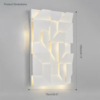 WOMO Rectangular Sculptural Art Wall Sconce-WM6020
