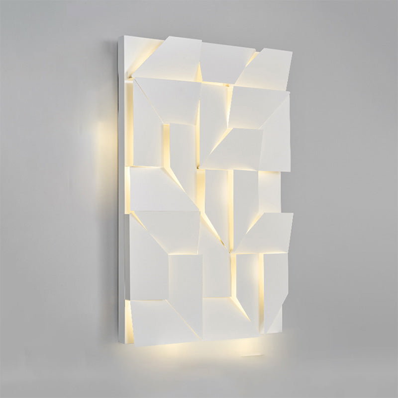 WOMO Rectangular Sculptural Art Wall Sconce-WM6020