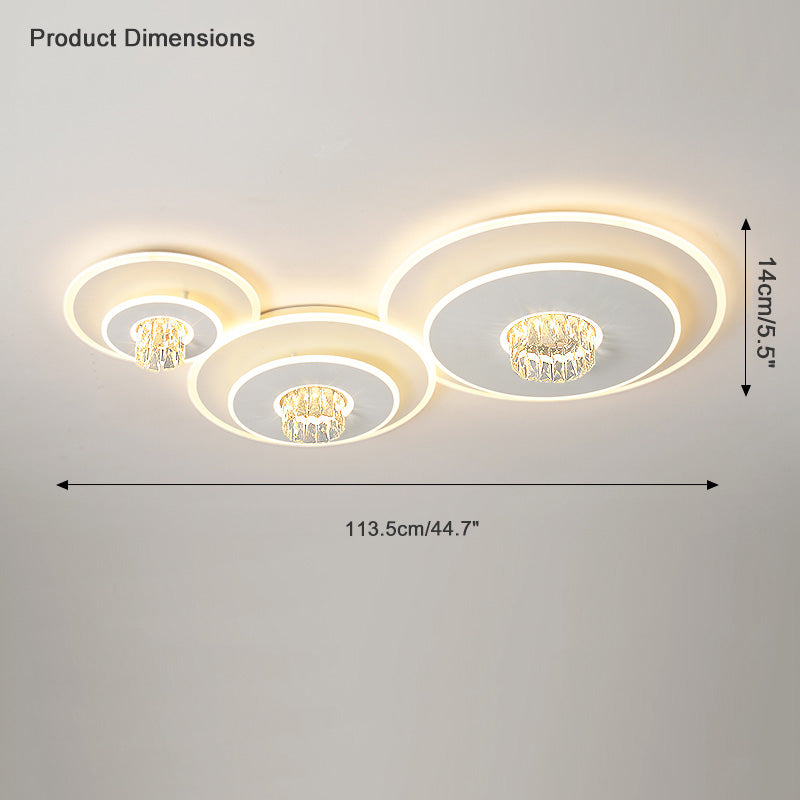 WOMO Low Profile Crystal Ceiling Light-WM1092