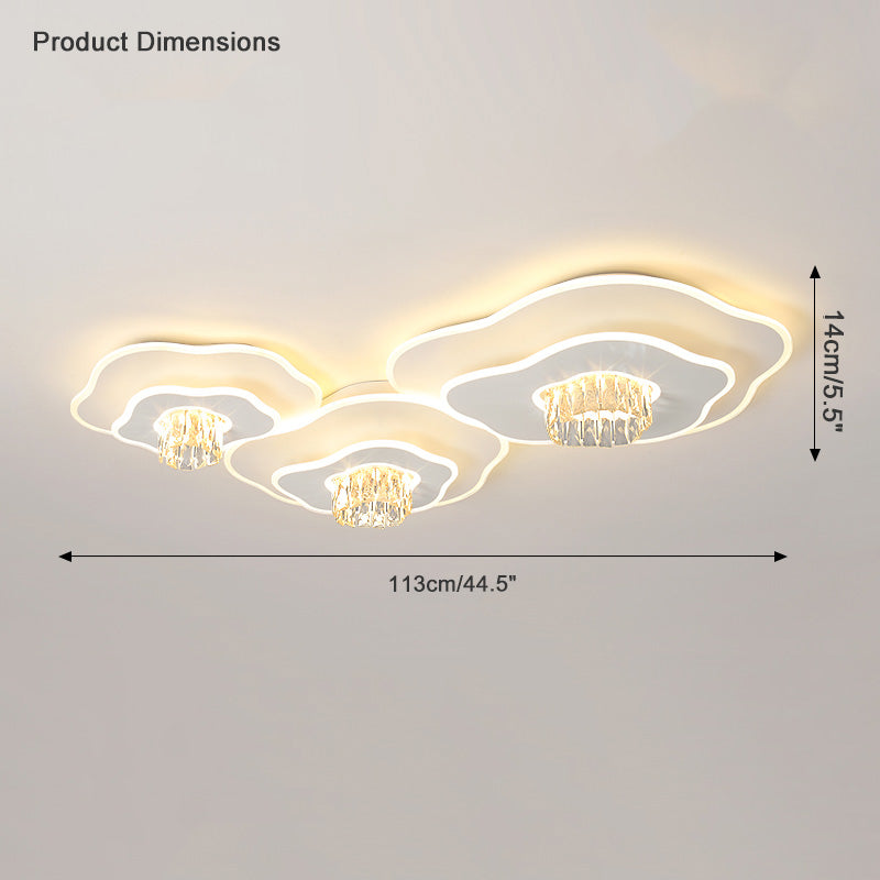 WOMO Low Profile Crystal Ceiling Light-WM1092