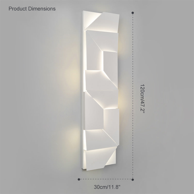 WOMO Rectangular Sculptural Art Wall Sconce-WM6020