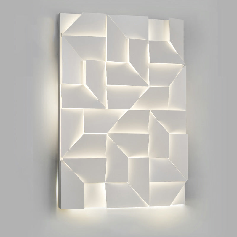 WOMO Rectangular Sculptural Art Wall Sconce-WM6020