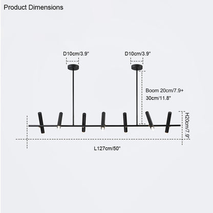 WOMO Adjustable Linear Pendant Chandelier-WM2064