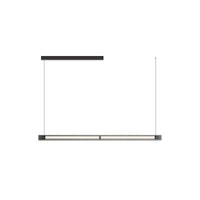 WOMO Black Ribbed Glass Linear Pendant Light-WM2308