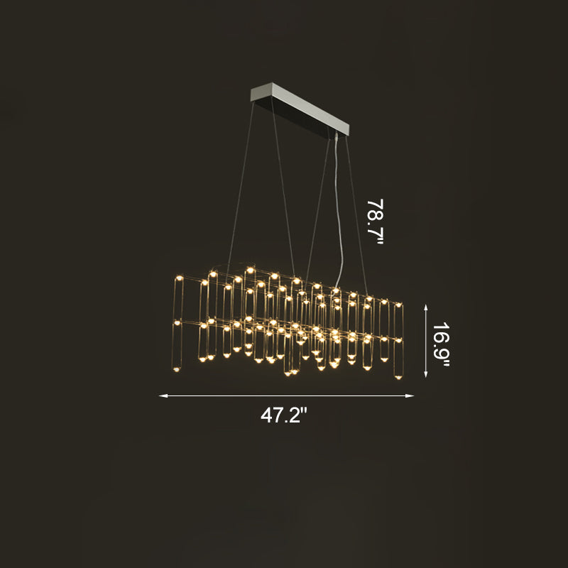 WOMO Rectangular Sculptural Chandelier-WM2200