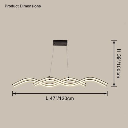 WOMO Wavy Linear Pendant Light-WM2641