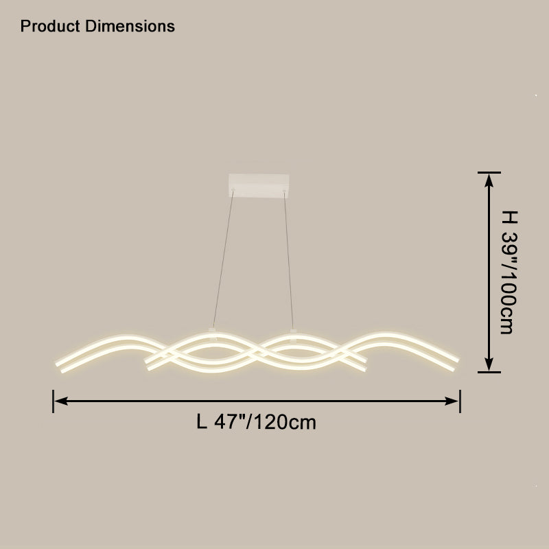 WOMO Wavy Linear Pendant Light-WM2641