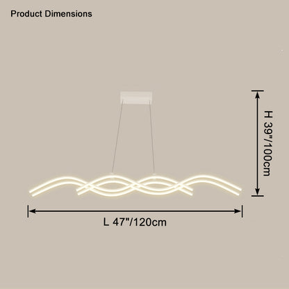 WOMO Wavy Linear Pendant Light-WM2641