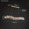 WOMO Smoked Crystal Linear Chandelier-WM2188 thumbnail