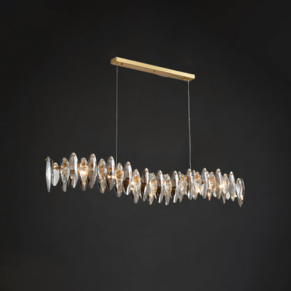 WOMO Smoked Crystal Linear Chandelier-WM2188