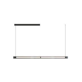 WOMO Black Ribbed Glass Linear Pendant Light-WM2308