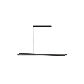 WOMO Black Fluted Glass Linear Pendant Light-WM2310