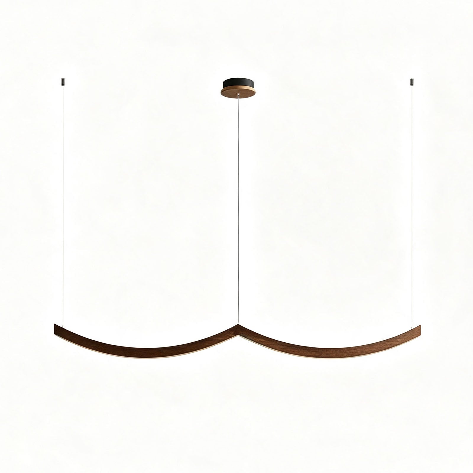 WOMO Scandi Curved Wooden Pendant Light-WM3245