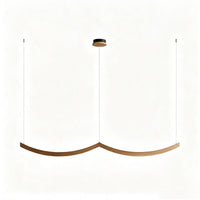 WOMO Scandi Curved Wooden Pendant Light-WM3245