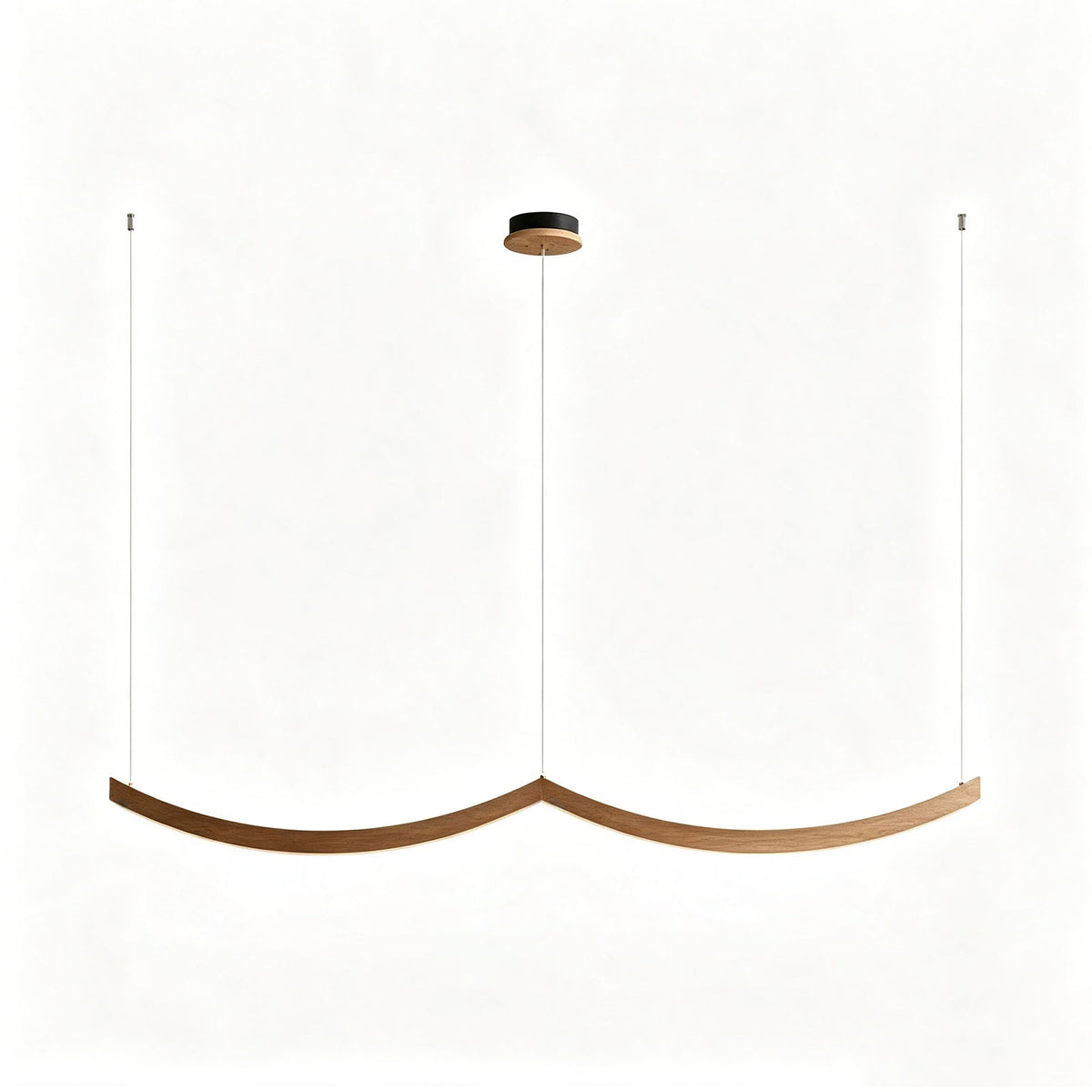 WOMO Scandi Curved Wooden Pendant Light-WM3245