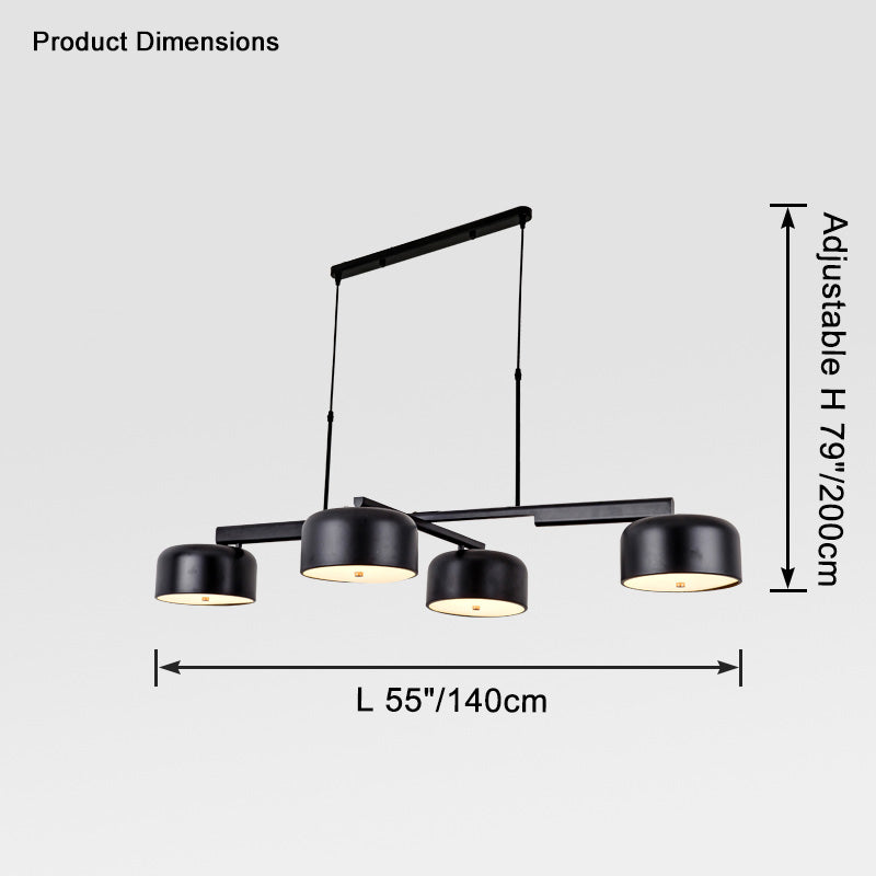 WOMO Drum Shade Linear Chandelier-WM2615