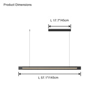 WOMO Black Glass Linear Pendant-WM2309