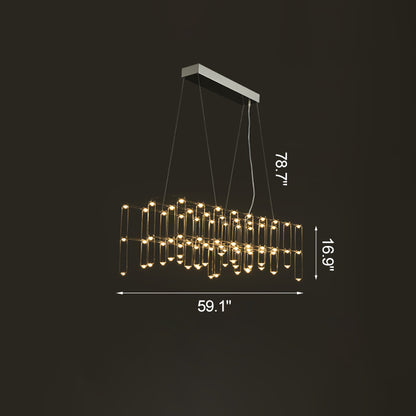 WOMO Rectangular Sculptural Chandelier-WM2200