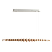 WOMO Wooden Bead Linear Pendant Light-WM3258