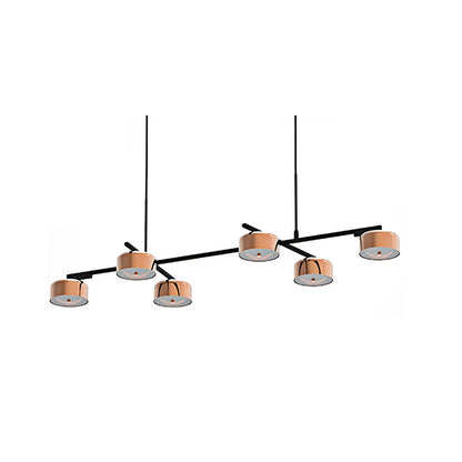 WOMO Drum Shade Linear Chandelier-WM2615