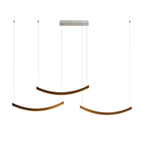 WOMO Scandi Curved Wooden Pendant Light-WM3245