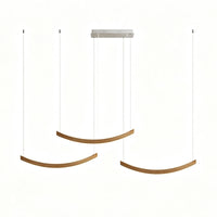 WOMO Scandi Curved Wooden Pendant Light-WM3245