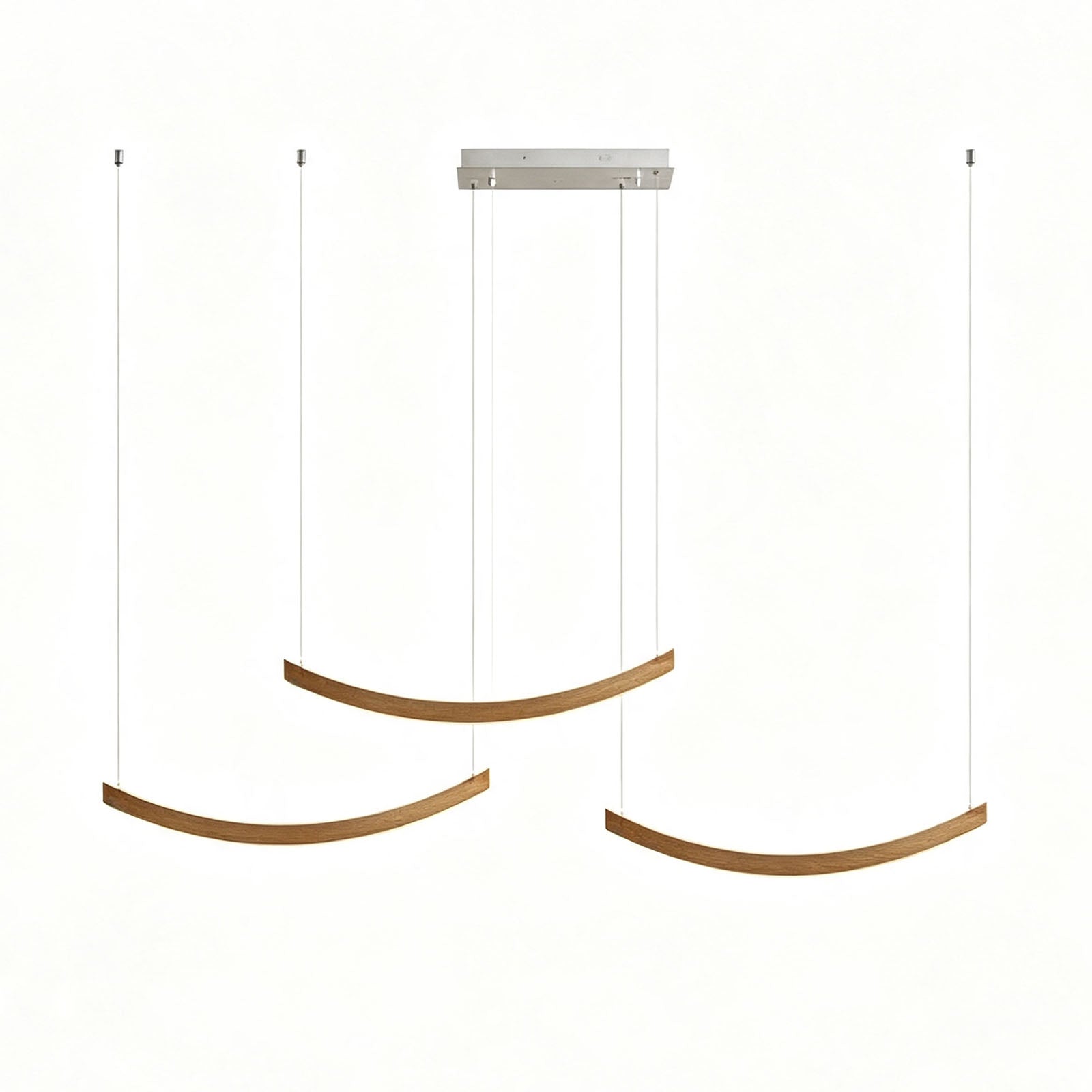 WOMO Scandi Curved Wooden Pendant Light-WM3245