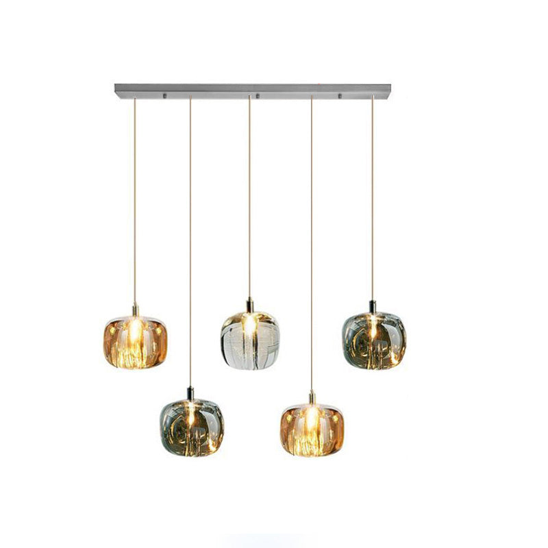 WOMO Colored Glass Multi Pendant Chandelier-WM2111