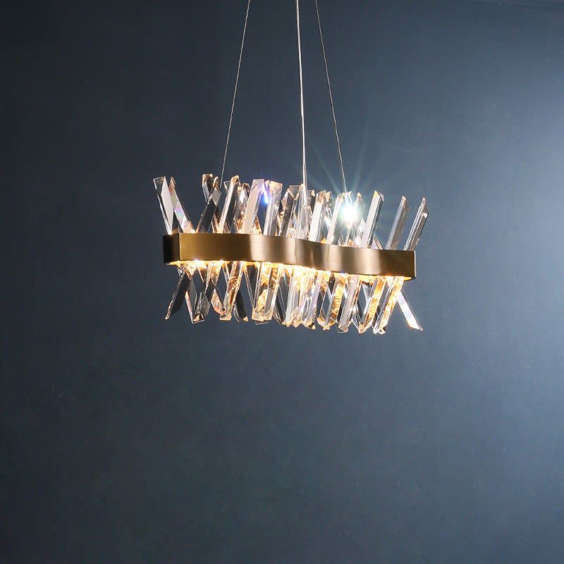 WOMO Crystal Prism Linear Chandelier-WM2360