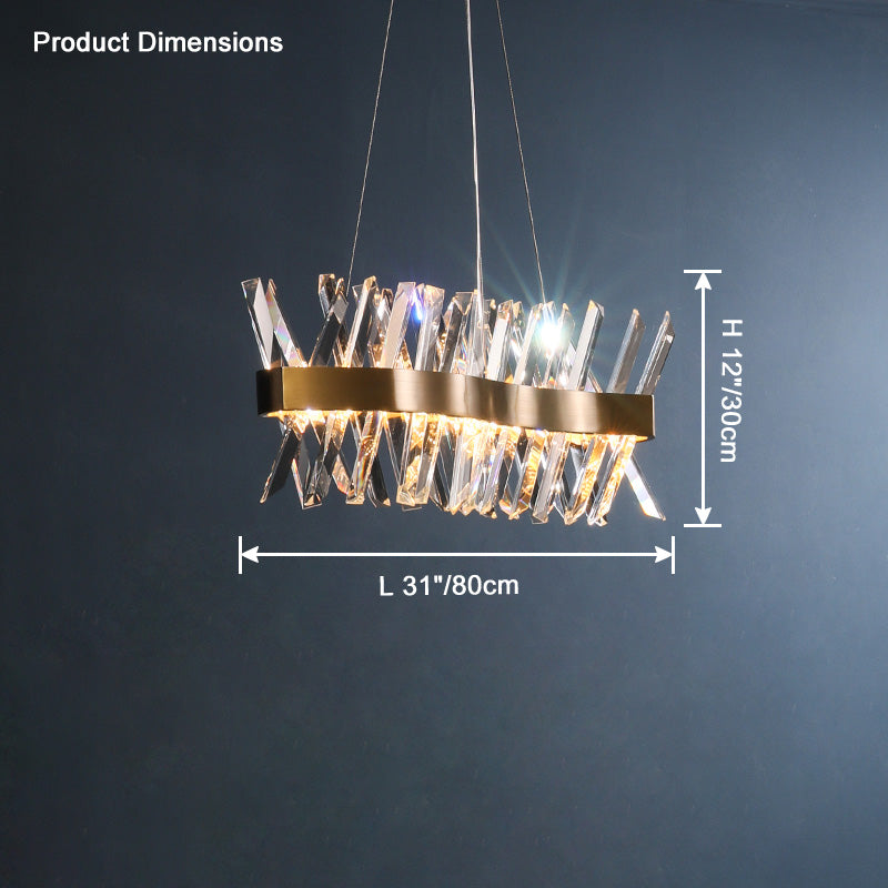 WOMO Crystal Prism Linear Chandelier-WM2360