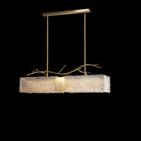 WOMO Rectangular Glass Chandelier-WM2364