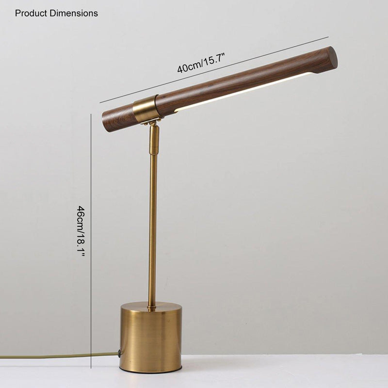 WOMO Walnut-lookalike Cantilever Table Lamp-WM8010