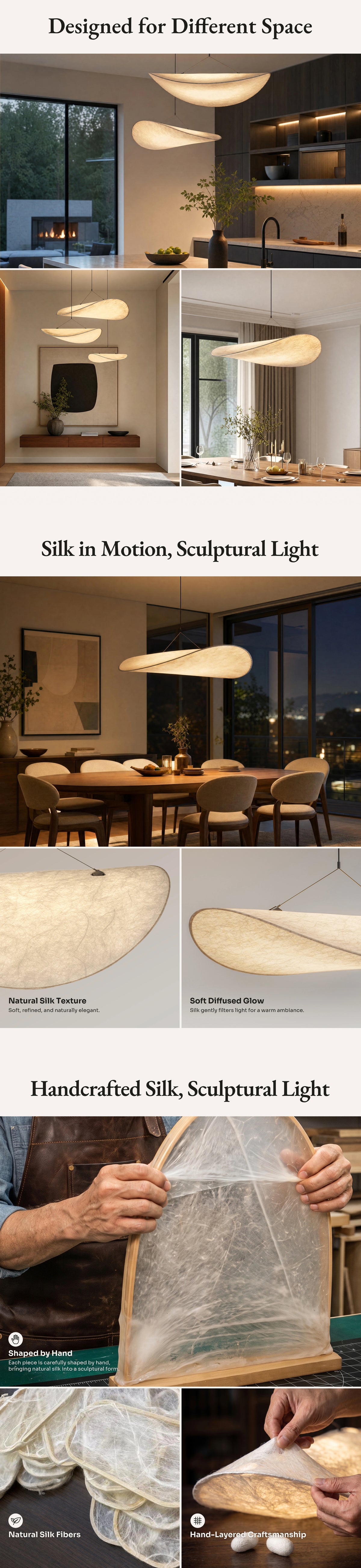 WOMO Cloud Silk Pendant Light-WM2316