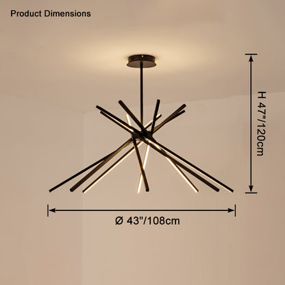 WOMO Multi Light Sticks Chandelier-WM2639