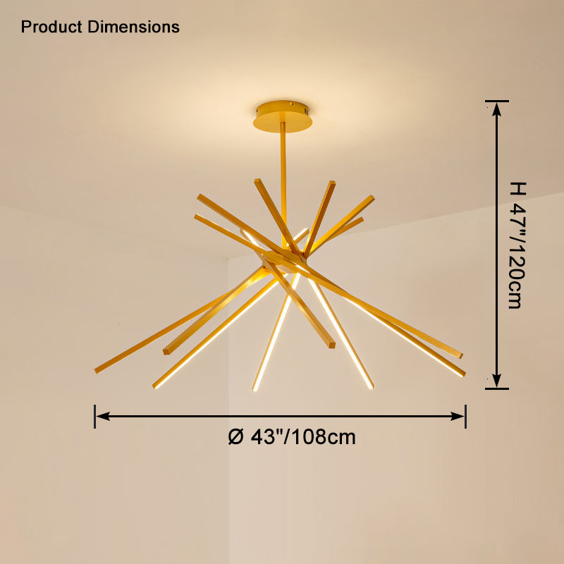 WOMO Multi Light Sticks Chandelier-WM2639