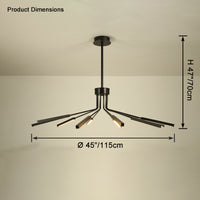 WOMO 10 Light Stick Led Starburst Chandelier-WM2646