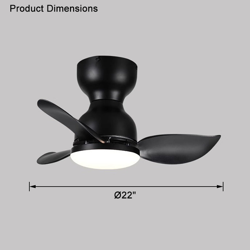 WOMO Small Flush Mount Ceiling Fan Lamp-WM5098