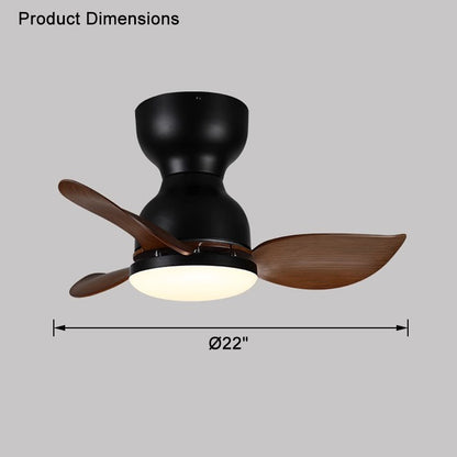 WOMO Small Flush Mount Ceiling Fan Lamp-WM5098