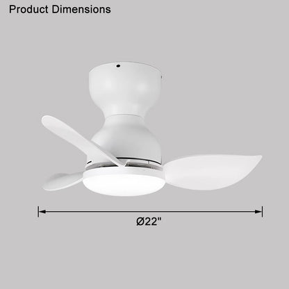 WOMO Small Flush Mount Ceiling Fan Lamp-WM5098