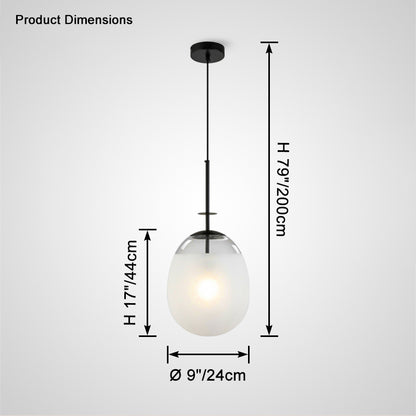 WOMO Frosted Glass Globe Pendant Light-WM2616