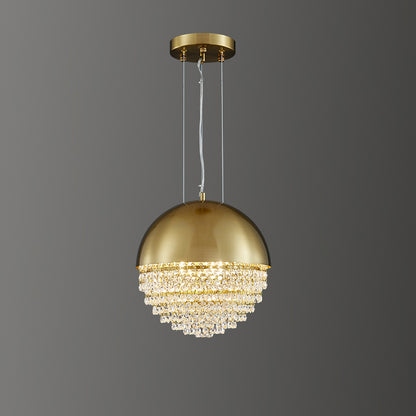 WOMO Gold Globe Crystal Pendant Light-WM2632