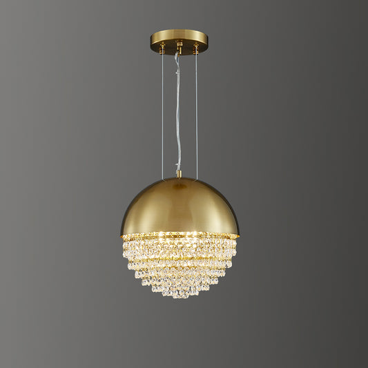 WOMO Gold Globe Crystal Pendant Light-WM2632