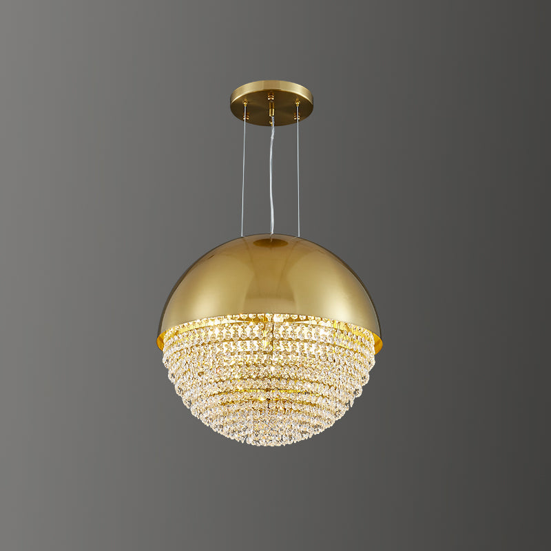 WOMO Gold Globe Crystal Pendant Light-WM2632