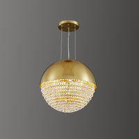 WOMO Gold Globe Crystal Pendant Light-WM2632