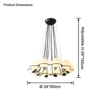 WOMO Glass Globe Round Chandelier-WM2623